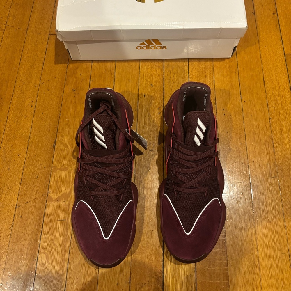 Adidas Harden Vol 4 Men's Maroon Red Basketball Shoes EH1604 Size 12 US NEW